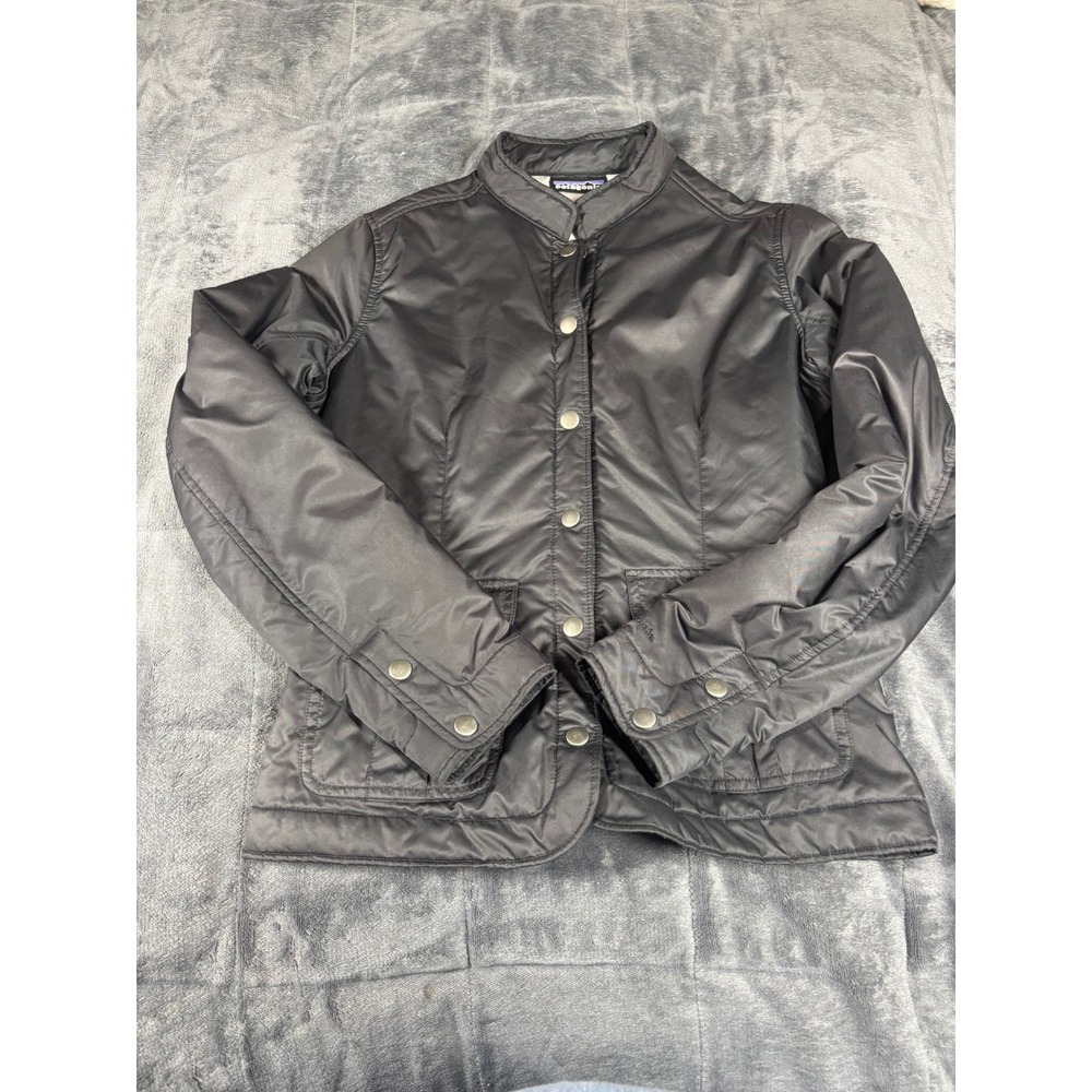 Patagonia Womens Black Quilted Insulated Snap Front‎ Jacket 28235 Small